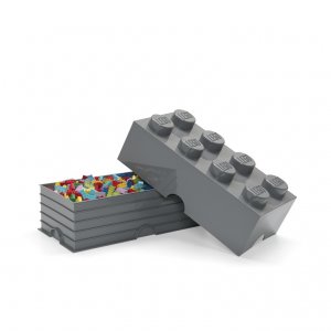 LEGO úložný box 8 svetle tmavo šedá