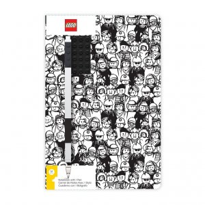 LEGO Stationery A5 notebook with black pen - Minifigure Brick