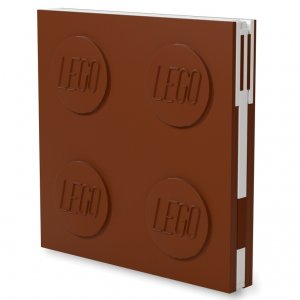 LEGO Notebook with gel pen as a clip - brown