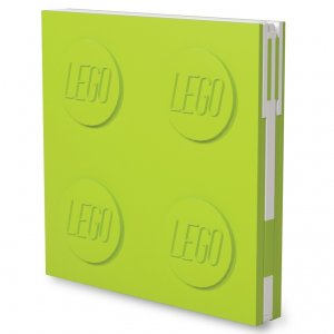 LEGO Notebook with a gel pen as a clip - light green
