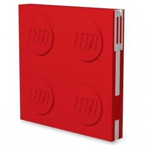 LEGO Notebook with gel pen as a clip - red