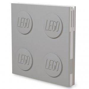 LEGO Notebook with gel pen as a clip - gray