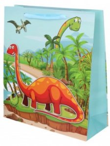 Dárková papírová taška Dino 26x32x10 cm