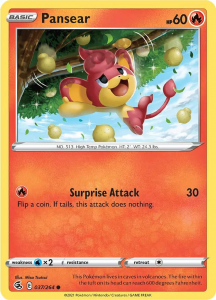 Pokémon card Pansear 037/264 - Fusion Strike