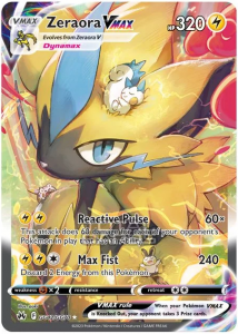 Pokémon card Zeraora Vmax GG42/GG70 - Crown Zenith