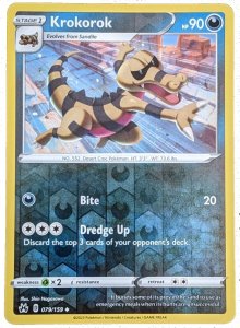 Pokémon card Krokorok 79/159 Reverse Holo - Crown Zenith