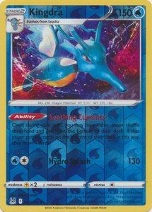 Pokémon card Kingdra 037/196 Reverse Holo - Lost Origin