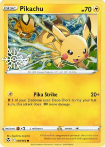Pokémon card Pikachu 049/195 Holo - Silver Tempest