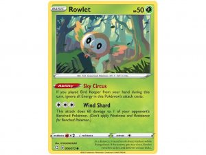 Pokémon card Rowlet 006/072