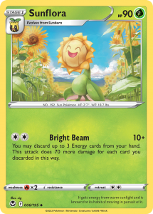 Pokémon card Sunflora 006/195 - Silver Tempest
