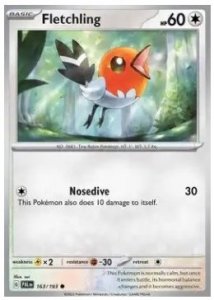 Pokémon card Fletchling 163/193 - Paldea Evolved