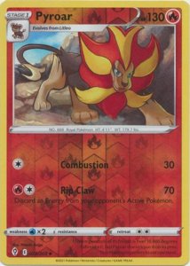 Pokémon card Pyroar 023/203 Reverse Holo - Evolving Skies
