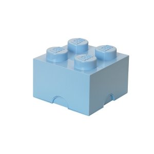 LEGO úložný box 4 - světle modrá