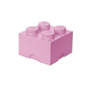 LEGO úložný box 4 - světle růžová