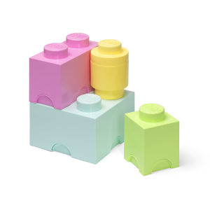 LEGO storage boxes Multi-Pack 4 pcs - pastel