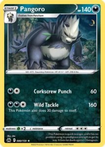 Pokémon card Pangoro 080/159- Crown Zenith