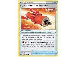 Pokémon card Single Strike Scroll of Piercing 154/198