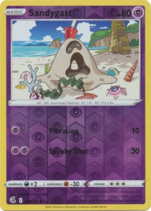 Pokémon card Sandygast 125/264 Reverse Holo - Fusion Strike
