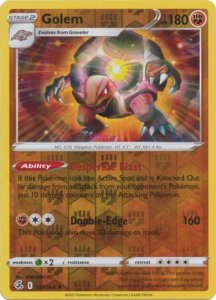 Pokémon card Golem 137/264 Reverse Holo - Fusion Strike