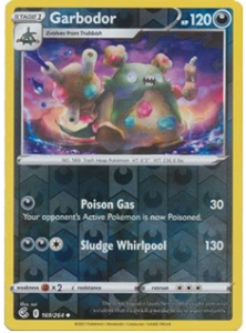 Pokémon card Garbodor 169/264 Reverse Holo - Fusion Strike