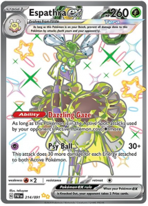 Pokémon karta Espathra ex 214/091 - Paldean Fates