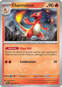 Pokémon card Charmeleon 008/091 - Paldean Fates