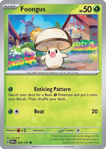 Pokémon card Foongus 009/197