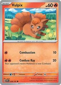 Pokémon card Vulpix 028/197