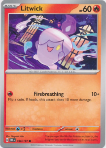 Pokémon card Litwick 036/197