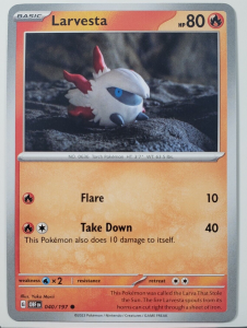 Pokémon card Larvesta 040/197
