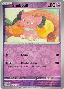 Pokémon card Snubbull 087/197 Reverse Holo
