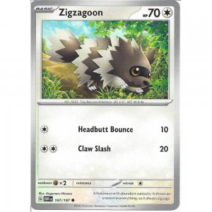 Pokémon card Zigzagoon 167/197