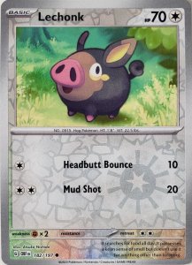 Pokémon karta Lechonk 182/197 Reverse Holo