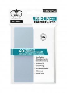 Ultimate Guard Precise-Fit card sleeves - Oversized Transparent 40 ks