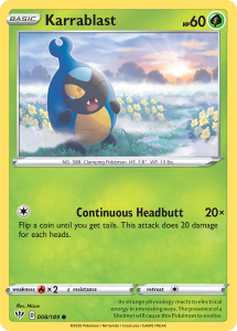 Pokémon karta Karrablast 008/189