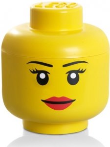 LEGO úložná hlava velikost S dívka